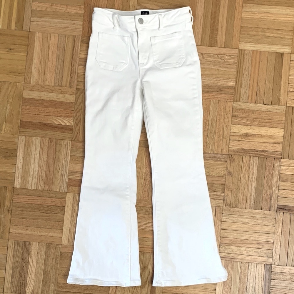 GAP - Flare Denim Pants Sailor Pockets - Girls Size 8 LIKE NEW!